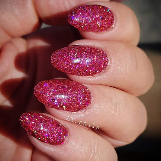Rose glitterlust uv led glitter gel polish