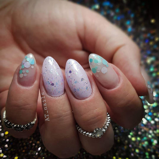 Bubbly matte dots glitterlust uv led glitter gel polish