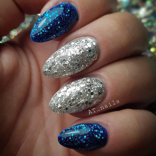 Sapphire glitterlust uv led glitter gel polish